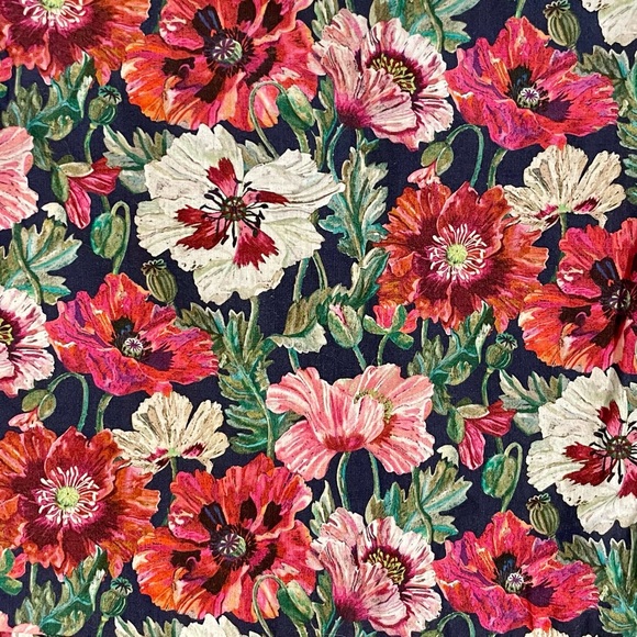 J Crew Liberty Ruffle Shoulder Dress Girls 2 2T Amelie Poppy Floral Crewcuts - Picture 4 of 7